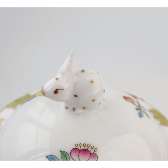 HEREND Queen Victoria Individual Coffee Pot With Bunny Final 3412, Ear chip,RARE - Picture 10 of 16